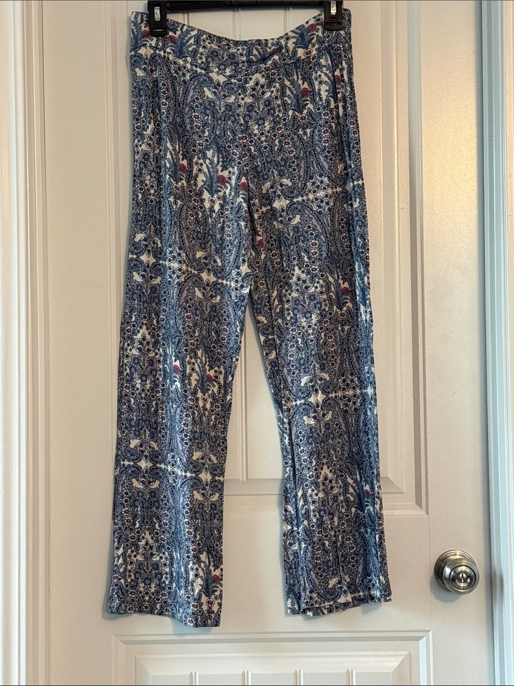 Cato Blue Paisley Print Casual Pants